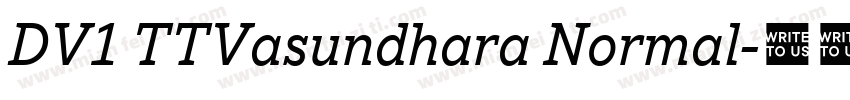DV1 TTVasundhara Normal字体转换